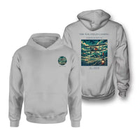 Thumbnail for VINTAGE G4150 - The Fog Field Landing - Double-Side Hoodie design on lightgray double side