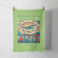 Thumbnail for VINTAGE G4432 - The Rainbow Chasers - Designed Towels design on lightgreen