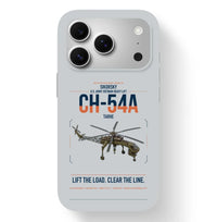 Thumbnail for Sikorsky CH-54A Tarhe design on light gray magsafe iphone case, for iPhone 17 Pro