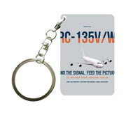 Thumbnail for RC-135V W Rivet Joint design on light gray designed key chain, double-side print