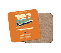 Thumbnail for Boeing 787-10 Dreamliner design on orange 1 piece coaster