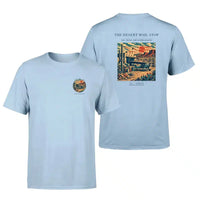 Thumbnail for VINTAGE G4151 - The Desert Mail Stop - Double-Side T-Shirt design on lightblue double side t shirt