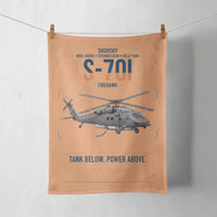 Thumbnail for Sikorsky S-70i FIREHAWK design on orange towel