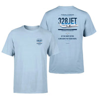 Thumbnail for Fairchild Dornier 328JET design on light blue t shirt