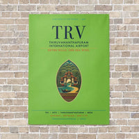 Thumbnail for Thiruvananthapuram International Airport TRV vertical canvas print - no frame - light green background