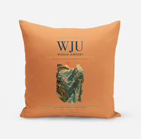 Thumbnail for Wonju Airport (WJU) design on orange pillow