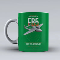 Thumbnail for de Havilland Vampire FB5 design on green ceramic mug, double-side print