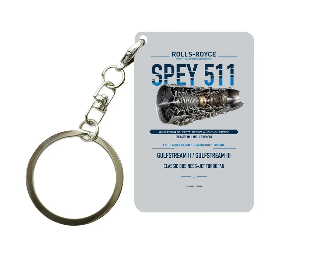 SPEY 511 Key Chain design on light gray key chain