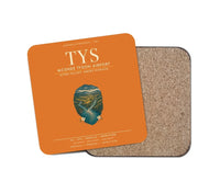 Thumbnail for McGhee Tyson Airport Knoxville (TYS) design on orange 1 piece coaster