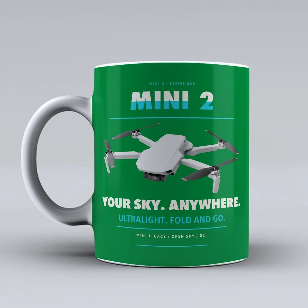 Mini 2 Mug design on green dji