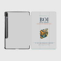 Thumbnail for Boise Airport (BOI) design on light gray samsung tablet tablet case