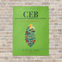 Thumbnail for Mactan-Cebu International Airport CEB vertical canvas print - no frame - light green background