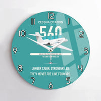 Thumbnail for Cessna Citation 560 - Citation V design on turquoise no frame wall clock