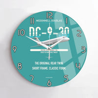 Thumbnail for McDonnell Douglas DC-9-30 design on turquoise no frame wall clock