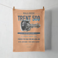 Thumbnail for TRENT 500 design on orange towel