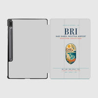 Thumbnail for Bari Karol Wojtyła Airport (BRI) design on light gray samsung tablet tablet case