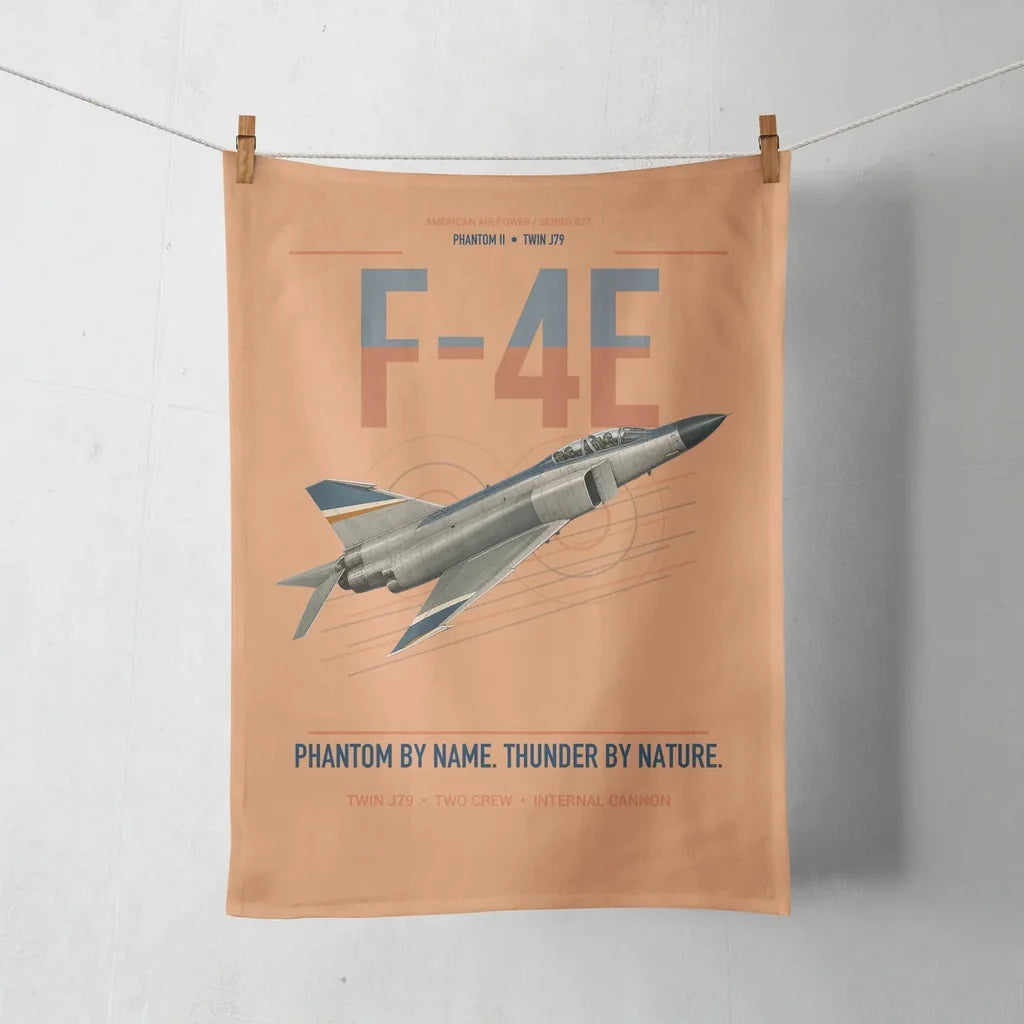F-4E Phantom II design on orange towel