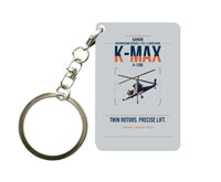 Thumbnail for Kaman K-1200 K-MAX design on light gray designed key chain, double-side print