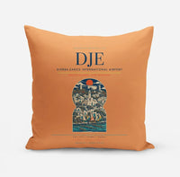 Thumbnail for Djerba-Zarzis International Airport (DJE) design on orange pillow