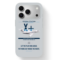 Thumbnail for Cessna Citation X+ design on light gray magsafe iphone case, for iPhone 17 Pro
