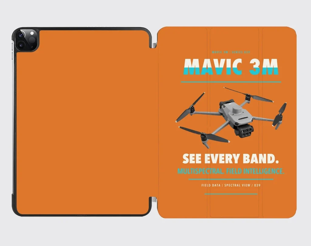 DJI Mavic 3 Multispectral design on orange ipad tablet case