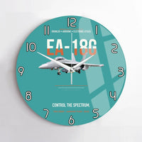 Thumbnail for EA-18G Growler Control The Spectrum design on turquoise no frame wall clock