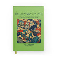 Thumbnail for VINTAGE G4224 - The Mountain Vista Cabin - Designed Notebooks design on lightgreen