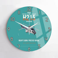 Thumbnail for Airbus H215 design on turquoise no frame wall clock