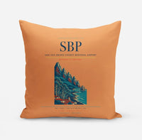 Thumbnail for San Luis Obispo County Regional Airport (SBP) design on orange pillow