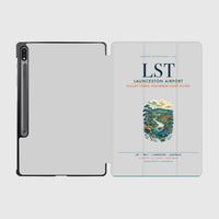 Thumbnail for Launceston Airport (LST) design on light gray samsung tablet tablet case