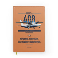 Thumbnail for Cessna 408 SkyCourier design on orange notebook