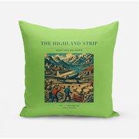 Thumbnail for VINTAGE G4097 - The Highland Strip - Designed Pillows design on lightgreen