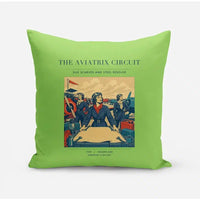 Thumbnail for VINTAGE G4164 - The Aviatrix Circuit - Designed Pillows design on lightgreen