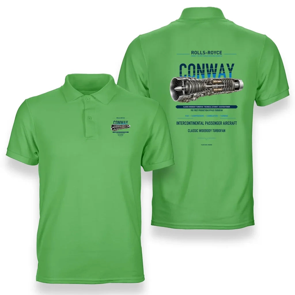 CONWAY design on light green polo
