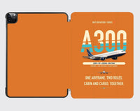 Thumbnail for Airbus A300C4-203 design on orange ipad tablet case