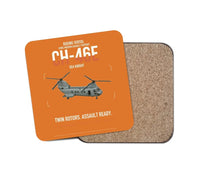 Thumbnail for Boeing Vertol CH-46E Sea Knight design on orange 1 piece coaster