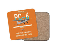 Thumbnail for Pilatus PC-6 Porter design on orange 1 piece coaster