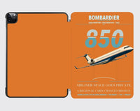 Thumbnail for Bombardier Challenger 850 design on orange ipad tablet case
