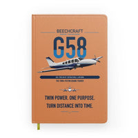 Thumbnail for Beechcraft Baron G58 design on orange notebook