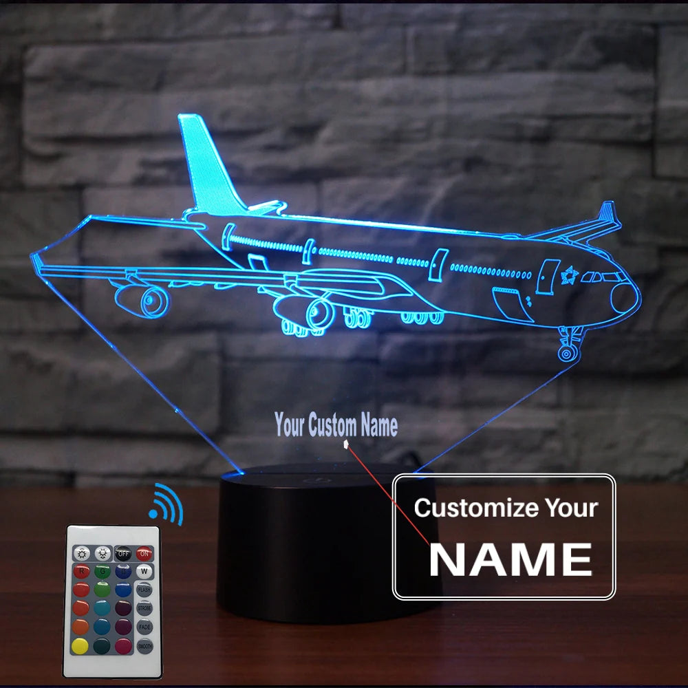Customisable Airbus A340 3D Lamp - view 10