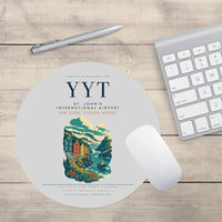 Thumbnail for St. John's International Airport (YYT) design on light gray round mouse pad