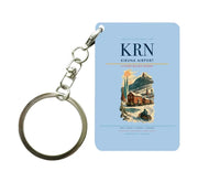 Thumbnail for Kiruna Airport (KRN) design on light blue key chain