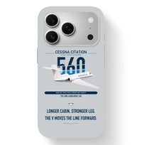 Thumbnail for Cessna Citation 560 - Citation V design on light gray magsafe iphone case, for iPhone 17 Pro