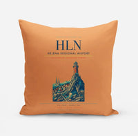 Thumbnail for Helena Regional Airport (HLN) design on orange pillow