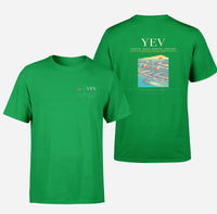 Thumbnail for Inuvik (Mike Zubko) Airport (YEV) design printed on green double-side t-shirt