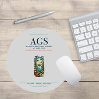 Thumbnail for Augusta Regional Airport at Bush Field (AGS) design on light gray round mouse pad