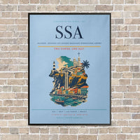 Thumbnail for Salvador - Deputado Luis Eduardo Magalhaes International Airport SSA - Canvas Framed - Light Blue
