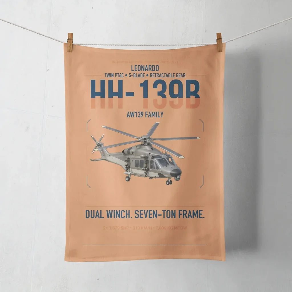Leonardo HH-139B design on orange towel