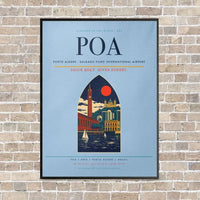 Thumbnail for Porto Alegre - Salgado Filho International Airport POA - Canvas Framed - Light Blue