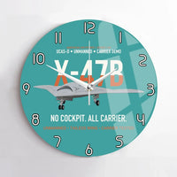 Thumbnail for X-47B UCAS-D Carrier Wing Without a Cockpit design on turquoise no frame wall clock